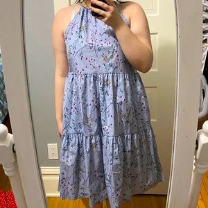 Floral print adjustable halter neck TARGET dress